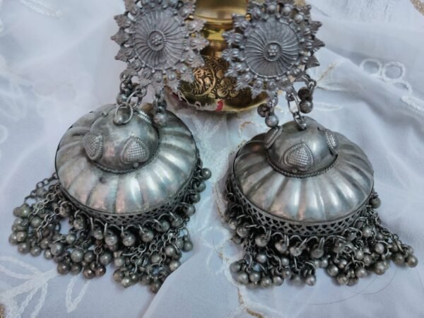 Oversized Oxidised Tribal Afgani Earrings 2